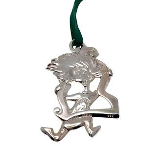 Dr. Seuss Thing 2 Christmas Ornament Silver-Tone Official Cat In The Hat